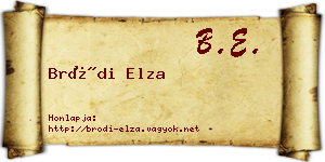 Bródi Elza névjegykártya